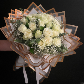  İstanbul Flower 41 White Roses Bouquet