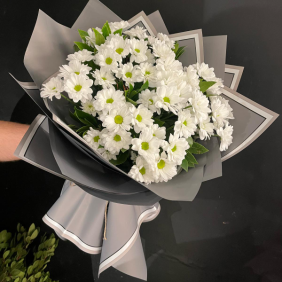  İstanbul Florist White Daisy Bouquet