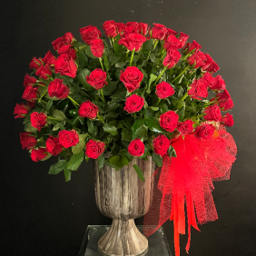  İstanbul Flower Order 101 Red Roses in Vase